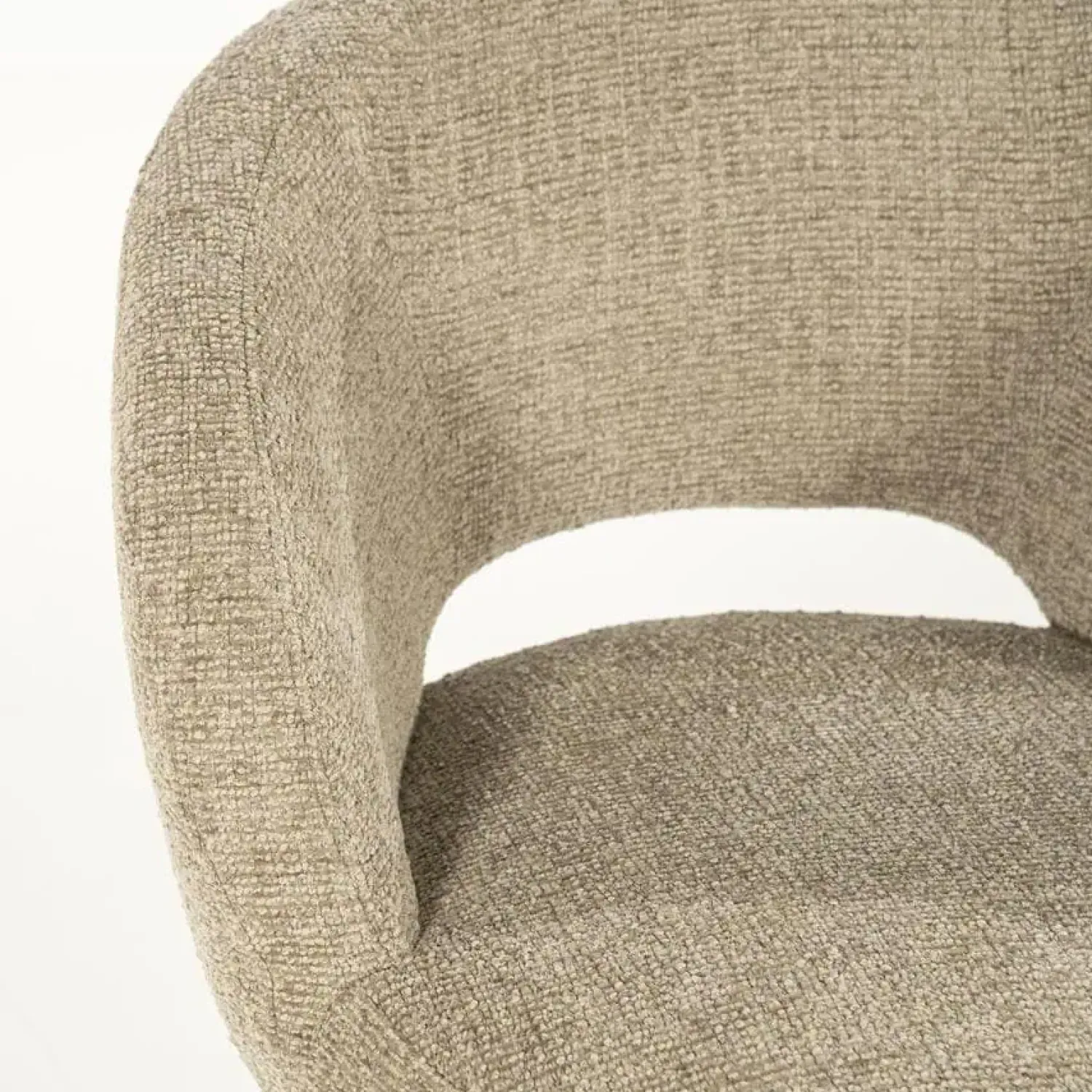 Eleonora Eetkamerstoelen|Alissa Eetkamerstoel Taupe stof