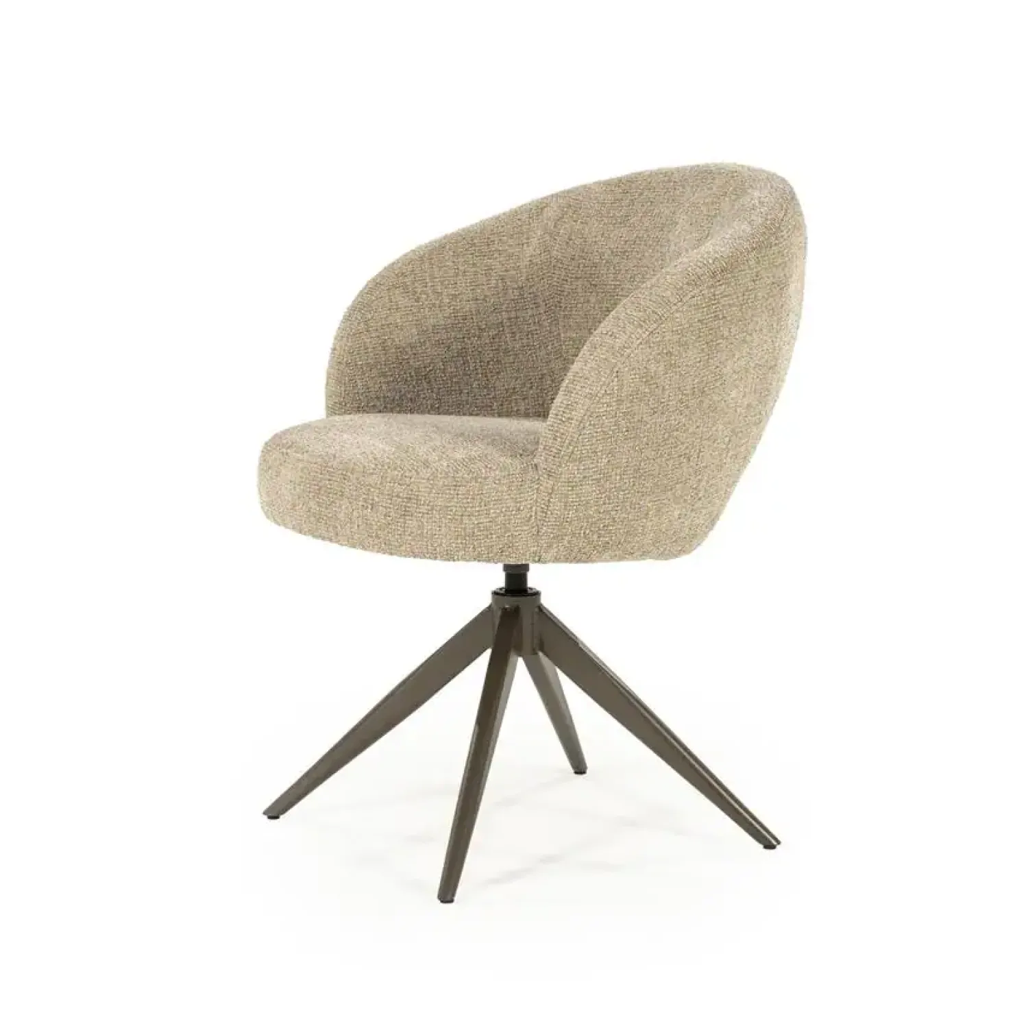 Eleonora Eetkamerstoelen|Alissa Eetkamerstoel Taupe stof