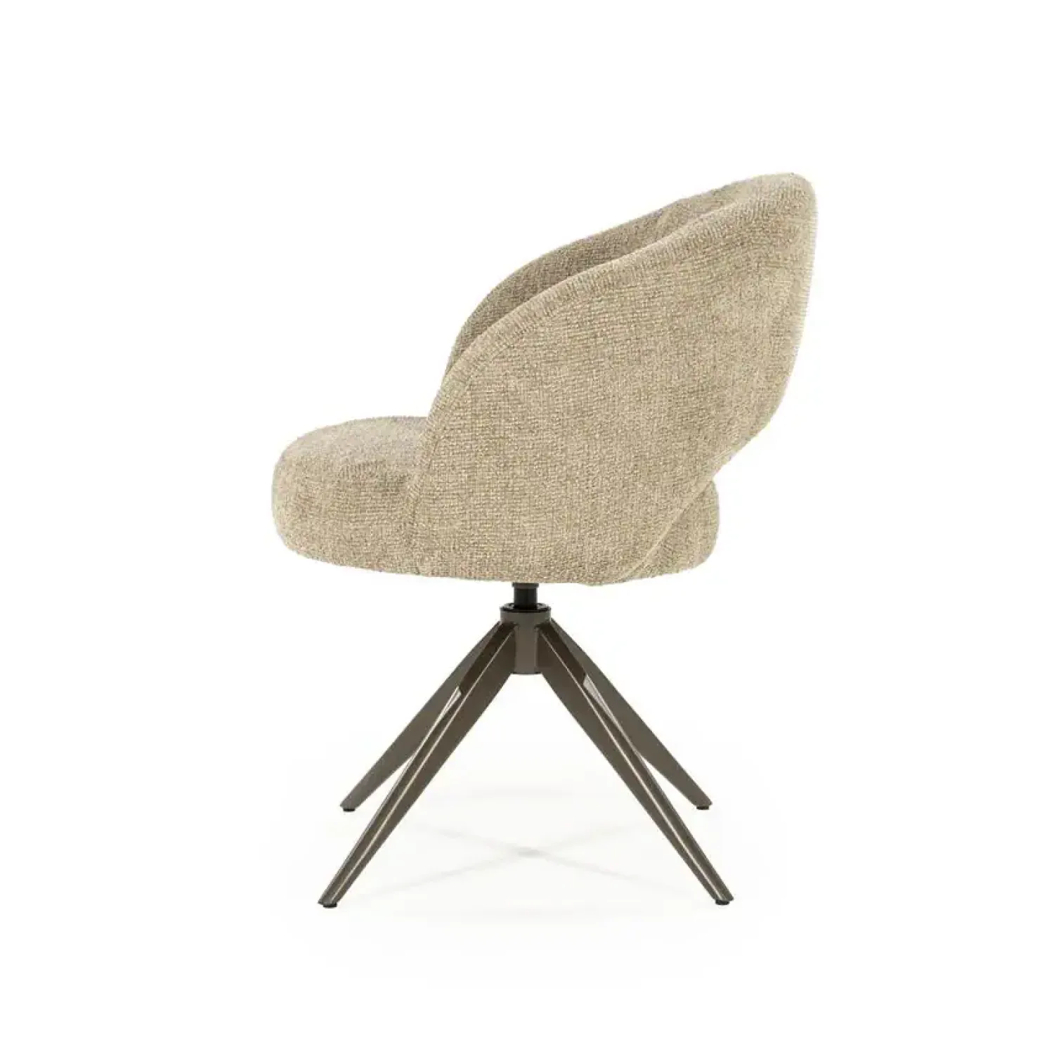Eleonora Eetkamerstoelen|Alissa Eetkamerstoel Taupe stof