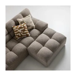 WOOOD Hockers|Allure Hocker geweven stof bruin melange