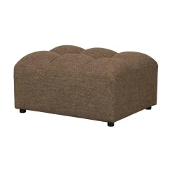 WOOOD Hockers|Allure Hocker geweven stof donkerbruin melange