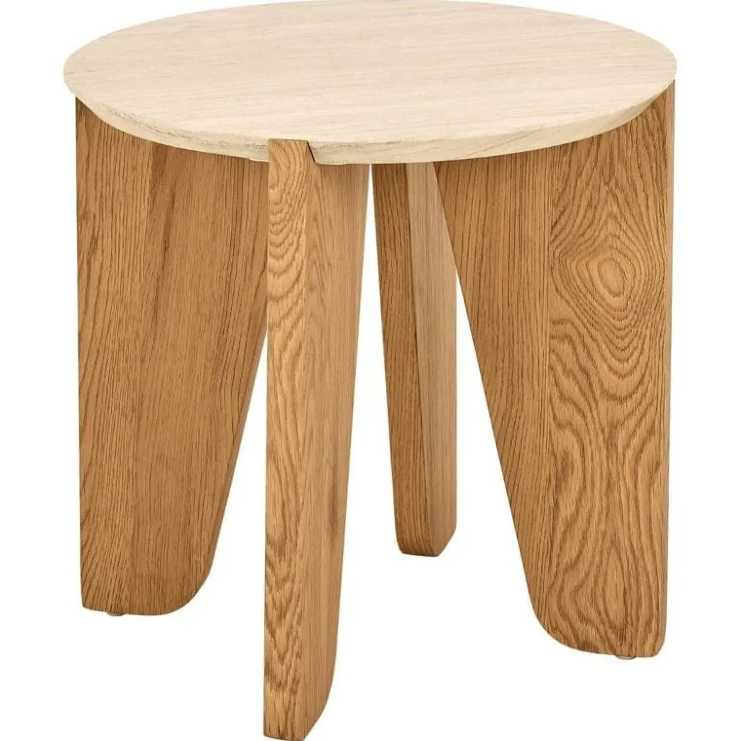 Nordhavn Bijzettafels|Almari Bijzettafel Beige rond 50cm