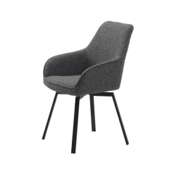 LykkeHome Eetkamerstoelen|Ama Eetkamerstoel donkergrijs melange