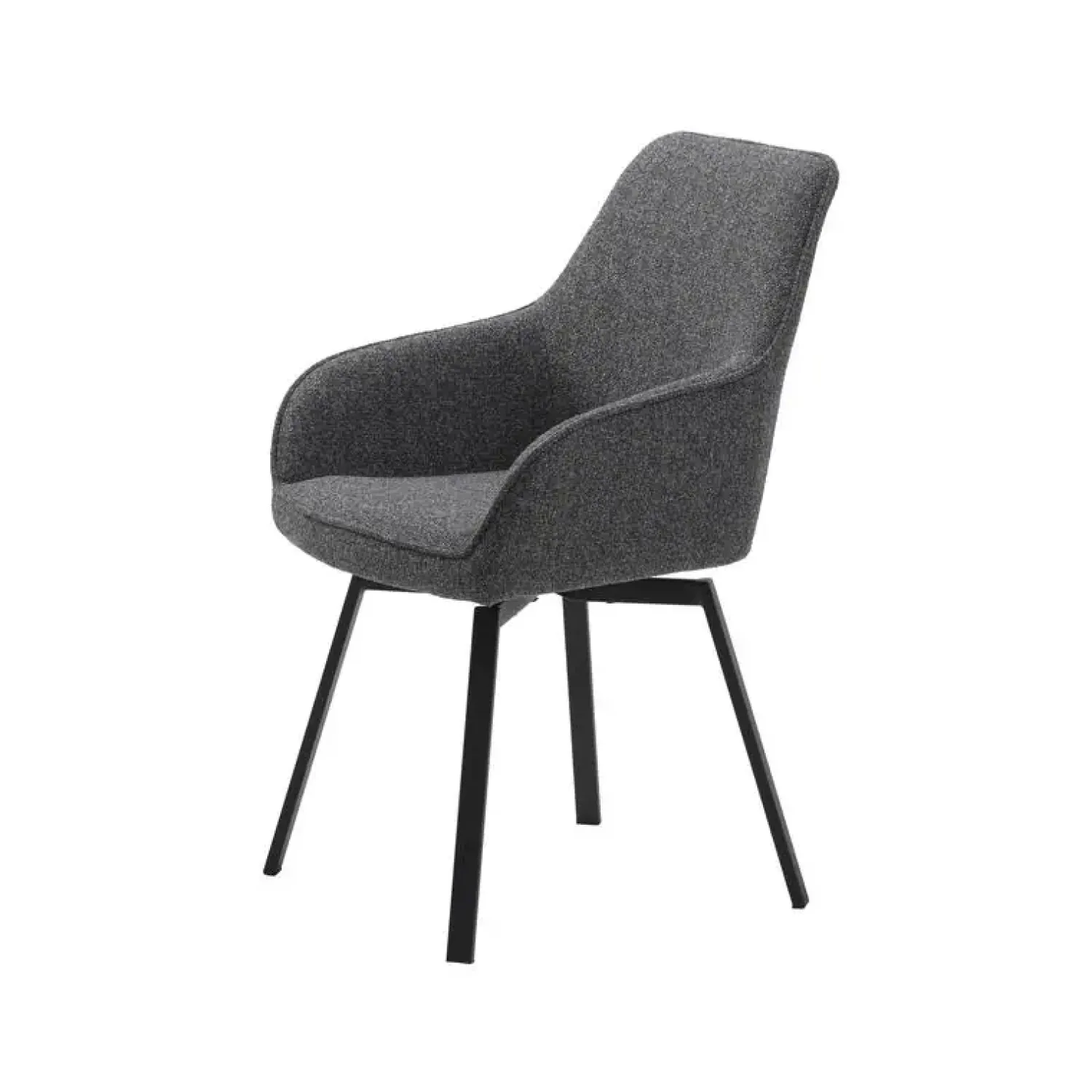 LykkeHome Eetkamerstoelen|Ama Eetkamerstoel donkergrijs melange
