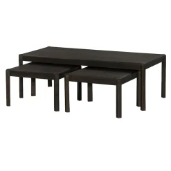 Tower living Salontafels|Amalfi Salontafel set van 3 bruin eikenfineer