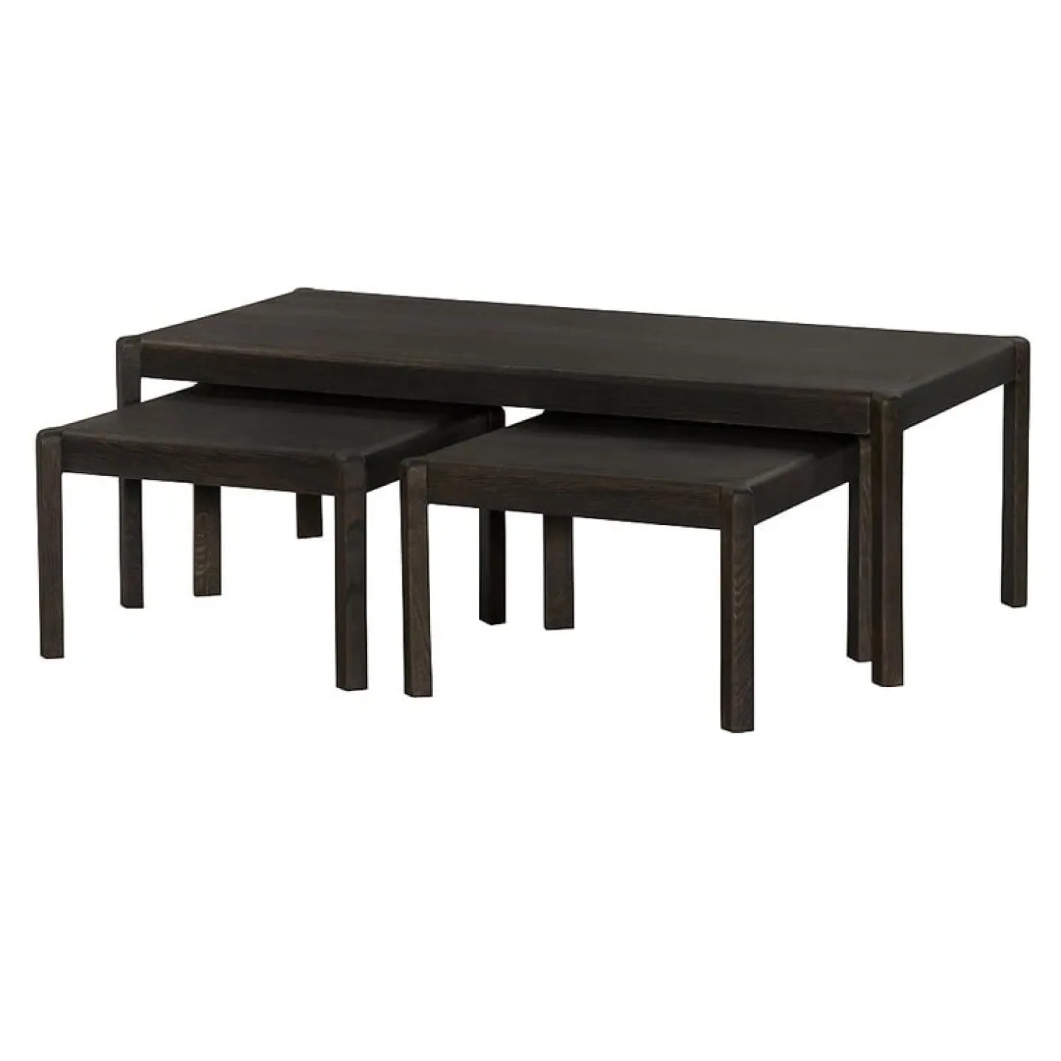 Tower living Salontafels|Amalfi Salontafel set van 3 bruin eikenfineer