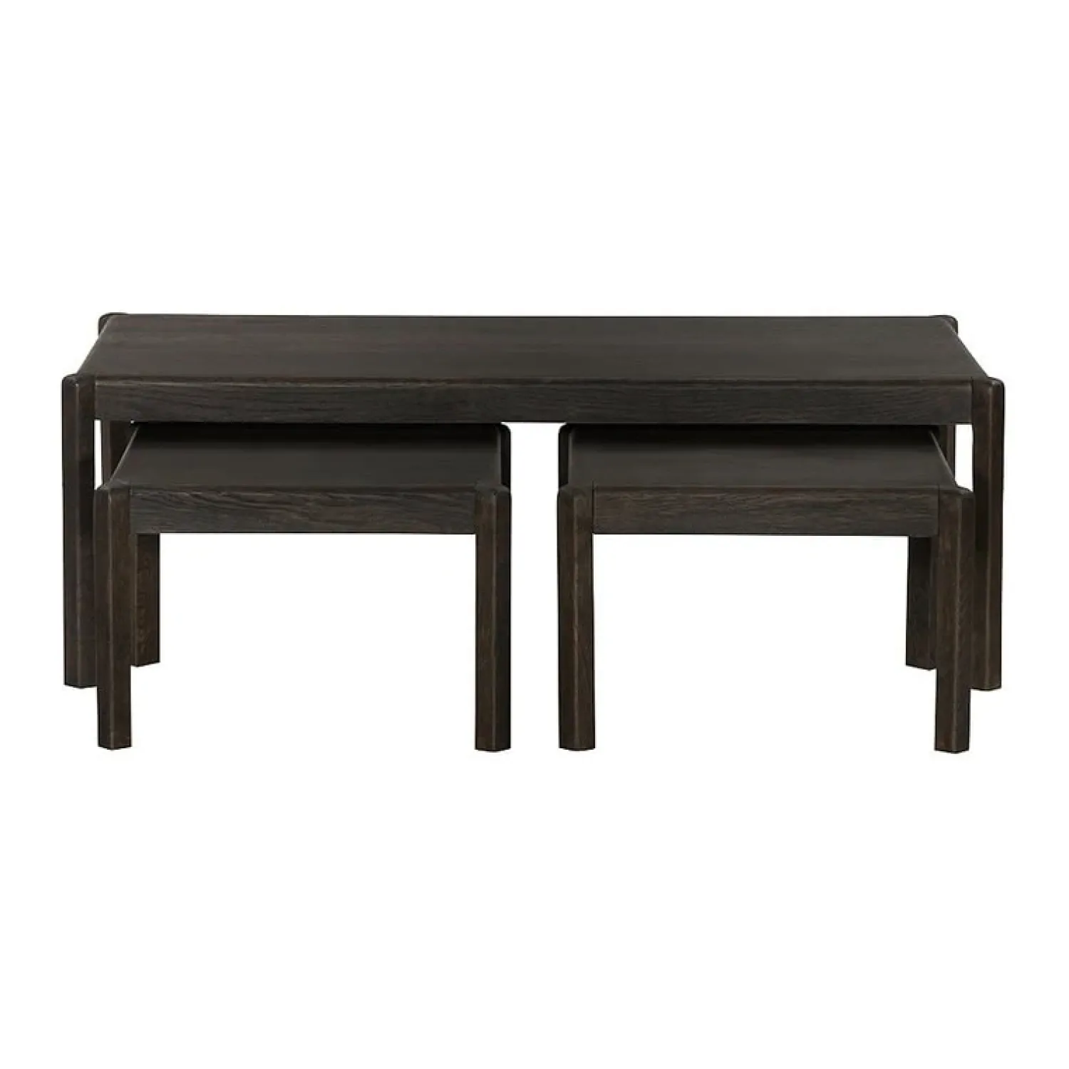 Tower living Salontafels|Amalfi Salontafel set van 3 bruin eikenfineer