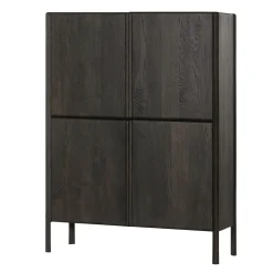 Tower living Wandkasten|Industriele Kasten|Amalfi Wandkast bruin eikenfineer 120cm