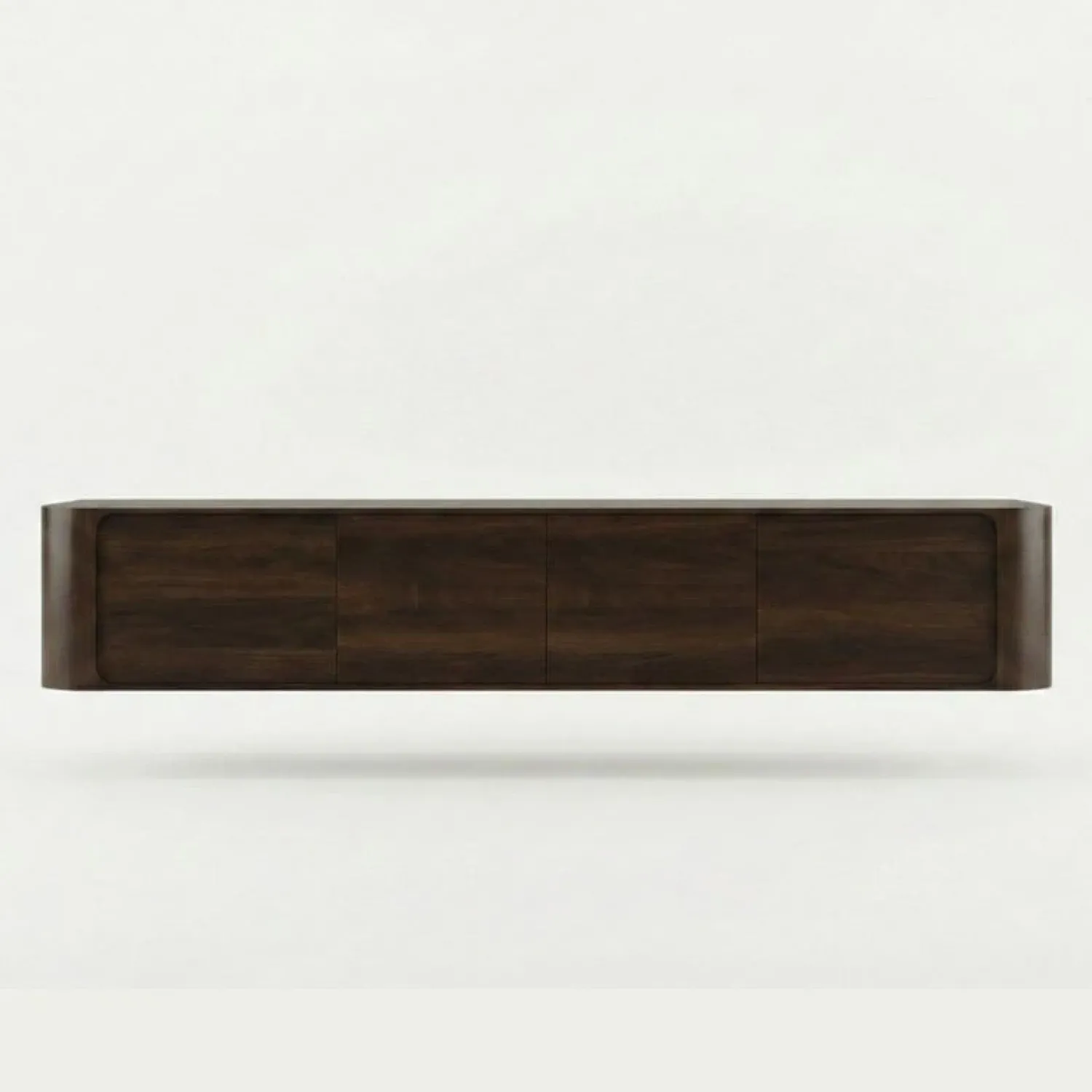 Vane Living Industriele Kasten|Tv Meubels|Amy Tv meubel zwevend Walnoot mangohout 195 cm
