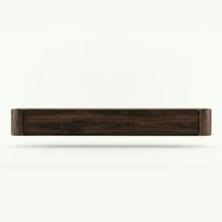 Vane Living Industriele Kasten|Tv Meubels|Amy Tv meubel zwevend Walnoot mangohout 235 cm