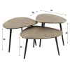 Kalfort Salontafels|Andora Salontafel setvan 3 organisch antiek brons