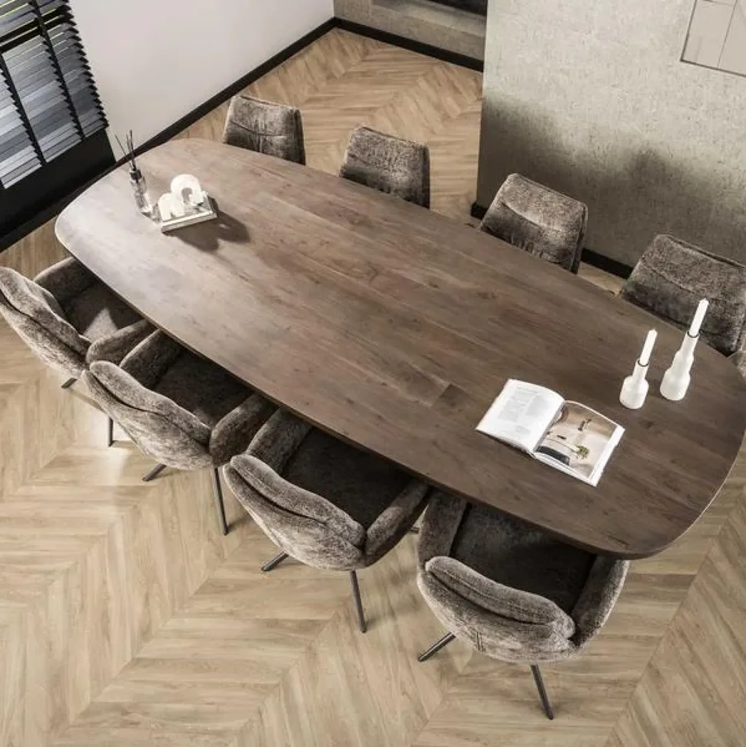 Kalfort Eettafels|Andreas Eettafel deens ovaal Acaciahout 300cm