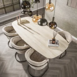 Kalfort Eetkamerstoelen|Anna Eetkamerstoel alura Zand