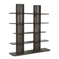 Furndea Boekenkasten|Industriele Kasten|Anthony Boekenkast mangohout Bruin 180cm