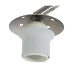 Steinmex Booglampen|Ariana 1-lichts Vloerlamp Staal met Zilver Sizoflor kap
