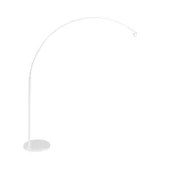 Steinmex Booglampen|Ariana 1-lichts Vloerlamp Wit met Groen Velvet kap