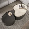 Kalfort Salontafels|Arianna Salontafel Set van 2 Organisch keramiek glas 102cm