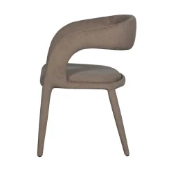 vtwonen Eetkamerstoelen|Arms Eetkamerstoel vilt bruin