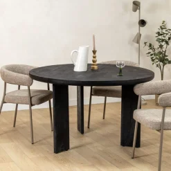 Vane Living Eettafels|Arne Eettafel zwart Rond 130cm