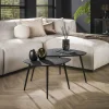 Kalfort Salontafels|Arona Salontafel set van 2 organisch metallic / Grijs