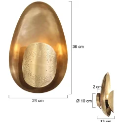 Steinmex Wandlampen|Arthur 1-lichts Wandlamp Ovaal Brons Metaal