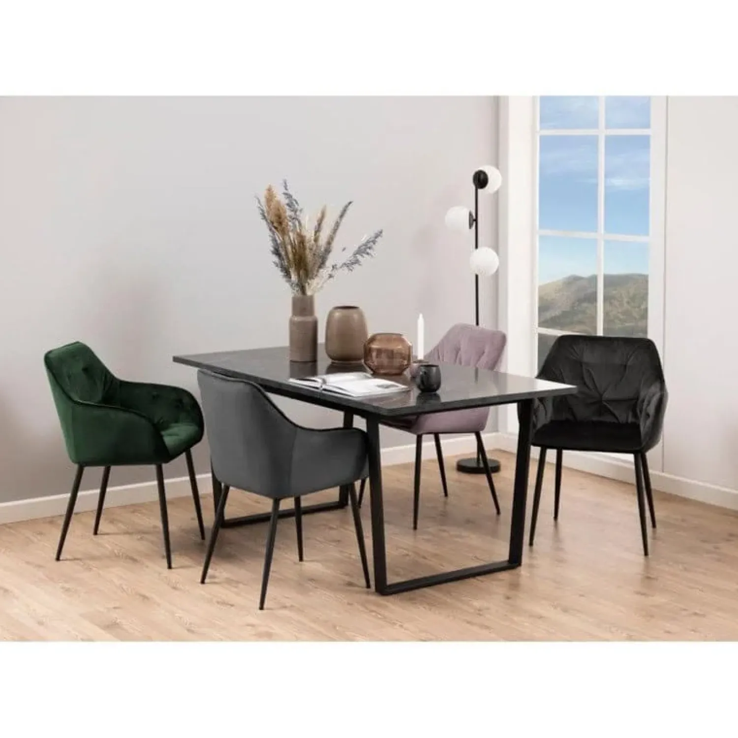 Nordhavn Eettafels|Arvico Eettafel Zwart 160cm