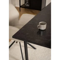 Nordhavn Eettafels|Arvico Eettafel Zwart 160cm