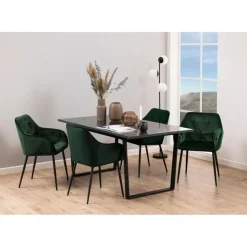 Nordhavn Eettafels|Arvico Eettafel Zwart 160cm