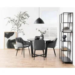 Nordhavn Eettafels|Arvico Eettafel Zwart rond 110cm