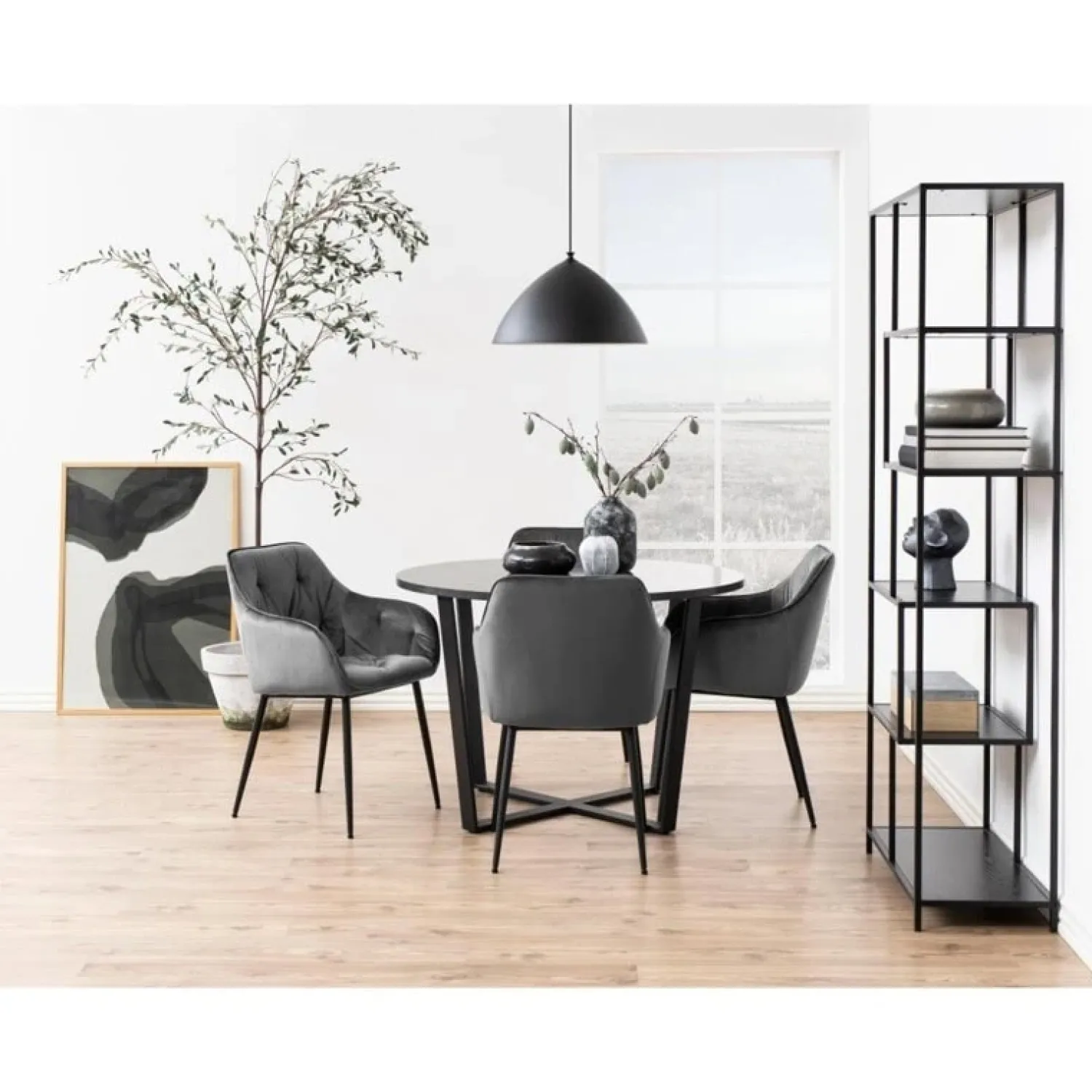 Nordhavn Eettafels|Arvico Eettafel Zwart rond 110cm