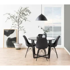 Nordhavn Eettafels|Arvico Eettafel Zwart rond 110cm