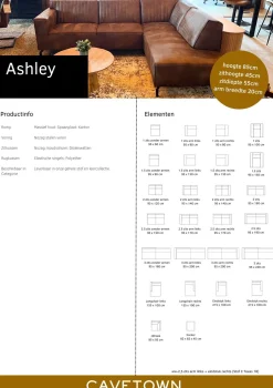 Ease Living Hoekbanken|Loungebanken|Ashley Modulaire Hoekbank 2,5 zits met eindstuk rechts