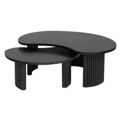 Mysons Salontafels|Atrani Salontafel organisch Mangohout zwart 85 cm