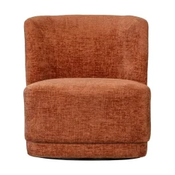 WOOOD Fauteuils|Atty Draaifauteuil velvet terracotta