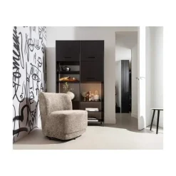 WOOOD Fauteuils|Atty Draaifauteuil velvet zand