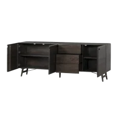 Tower living Dressoirs|Industriele Kasten|Aura Dressoir espresso Acaciahout 210 cm