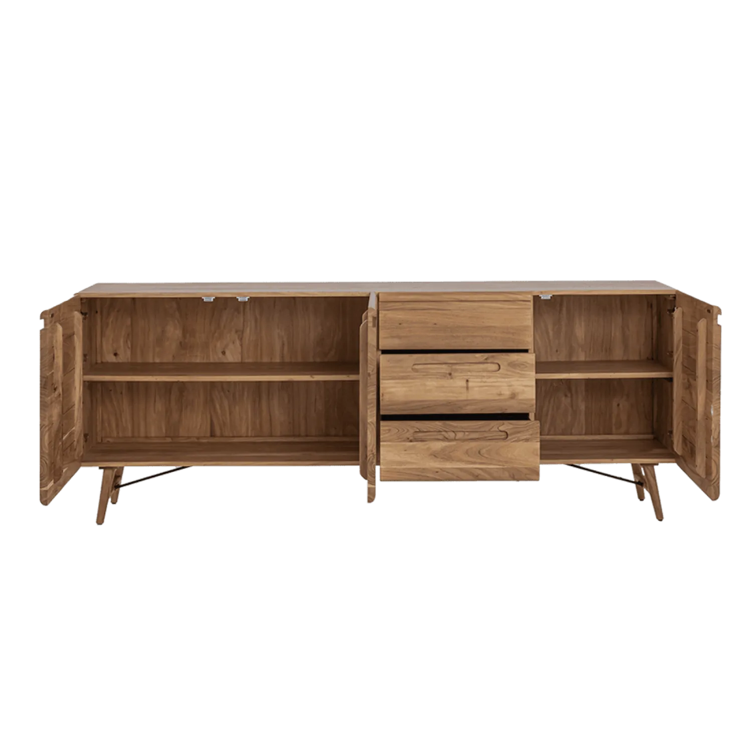 Tower living Dressoirs|Industriele Kasten|Aura Dressoir naturel Acaciahout 210 cm