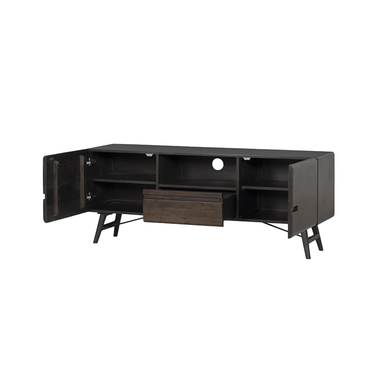 Tower living Industriele Kasten|Tv Meubels|Aura Tv meubel espresso Acaciahout 150 cm