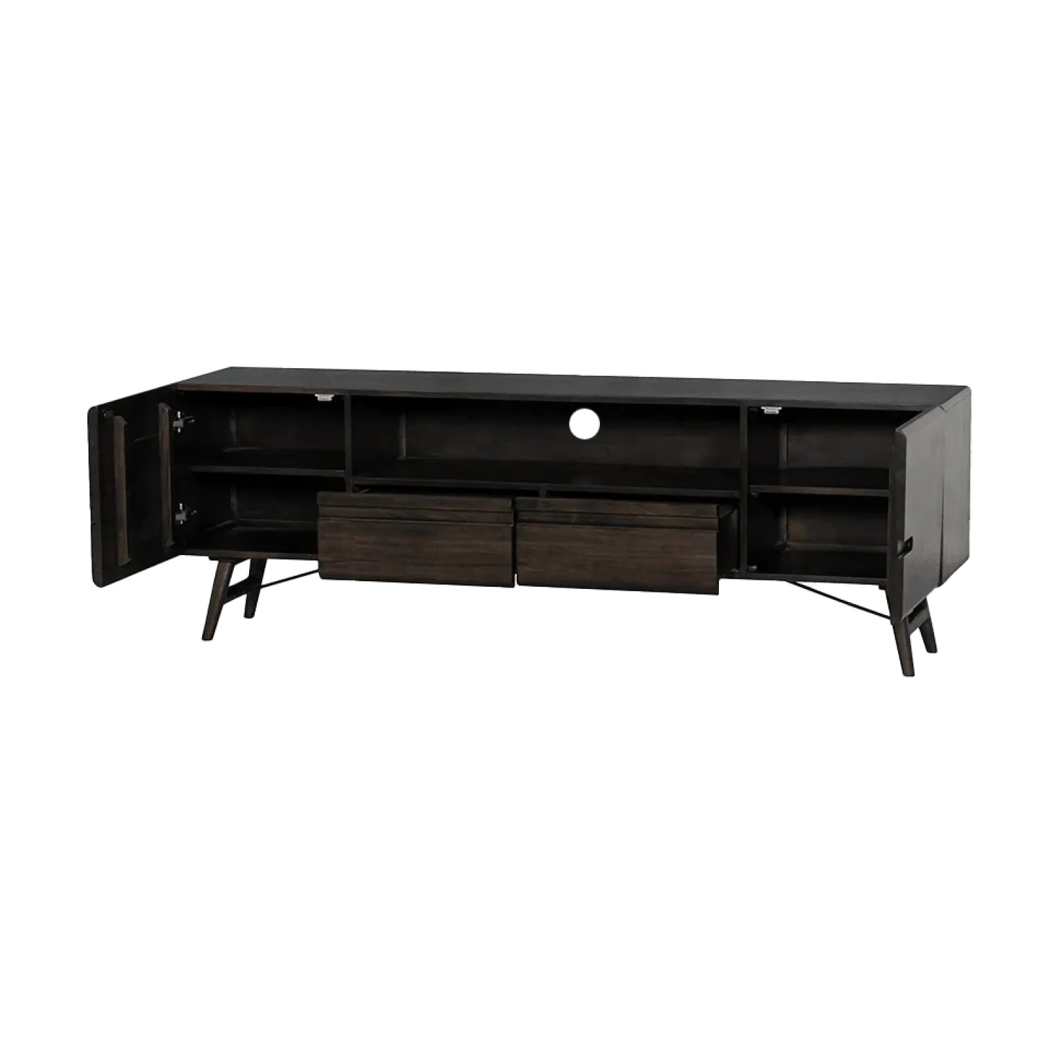 Tower living Industriele Kasten|Tv Meubels|Aura Tv meubel espresso Acaciahout 180 cm