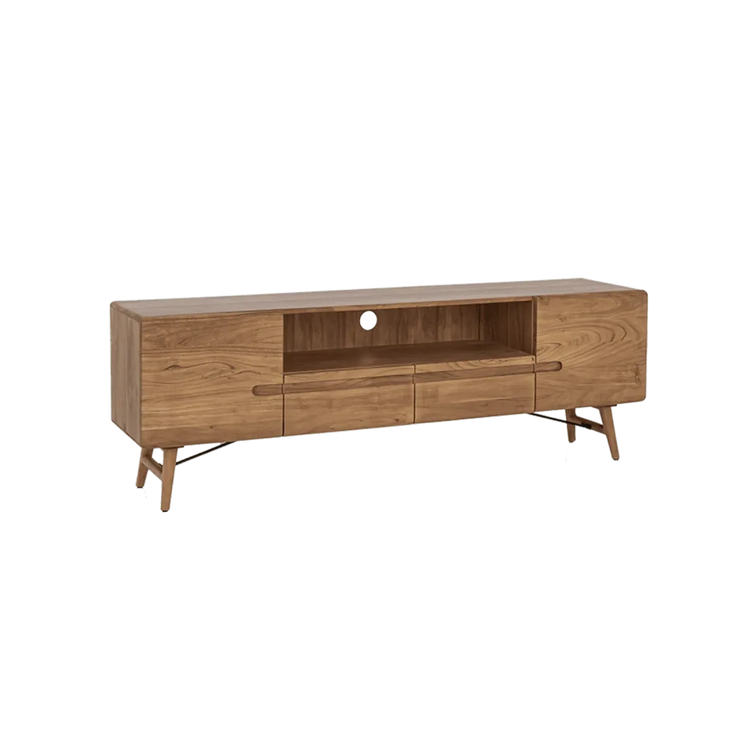 Tower living Industriele Kasten|Tv Meubels|Aura Tv meubel naturel Acaciahout 150 cm