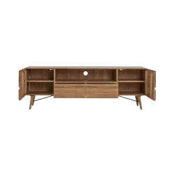 Tower living Industriele Kasten|Tv Meubels|Aura Tv meubel naturel Acaciahout 180 cm
