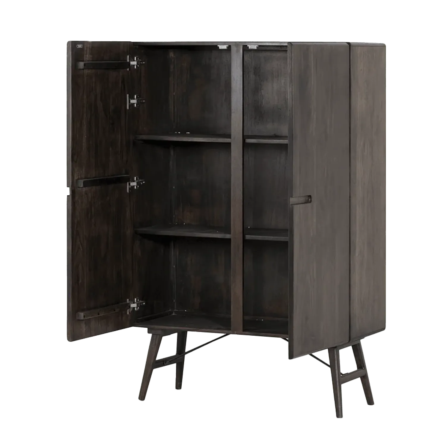Tower living Wandkasten|Industriele Kasten|Aura Wandkast espresso Acaciahout 100 cm