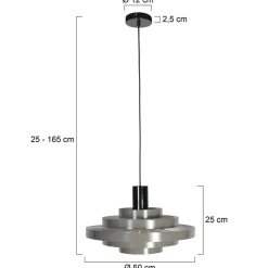 Steinmex Hanglampen|Ayra 1-lichts Hanglamp Grijs Metaal