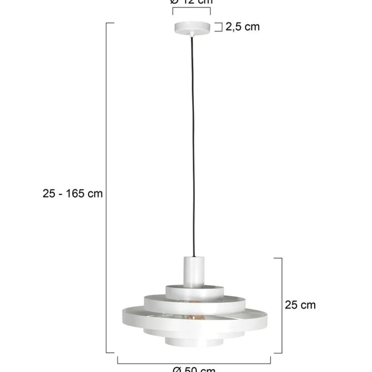 Steinmex Hanglampen|Ayra 1-lichts Hanglamp Wit Metaal