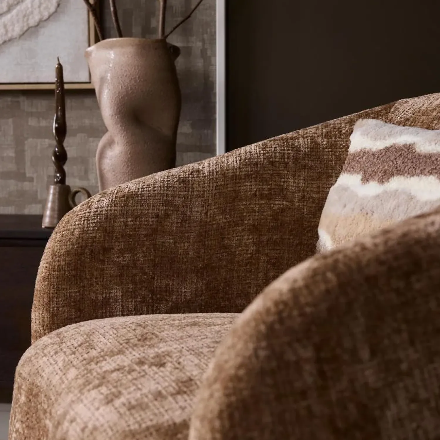 Furndea Fauteuils|Azra Fauteuil Cinnamon stof