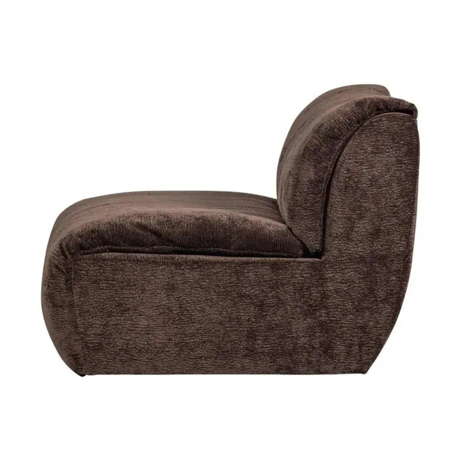 WOOOD Modulaire Banken|Baggy 1-zits element chenille donkerbruin