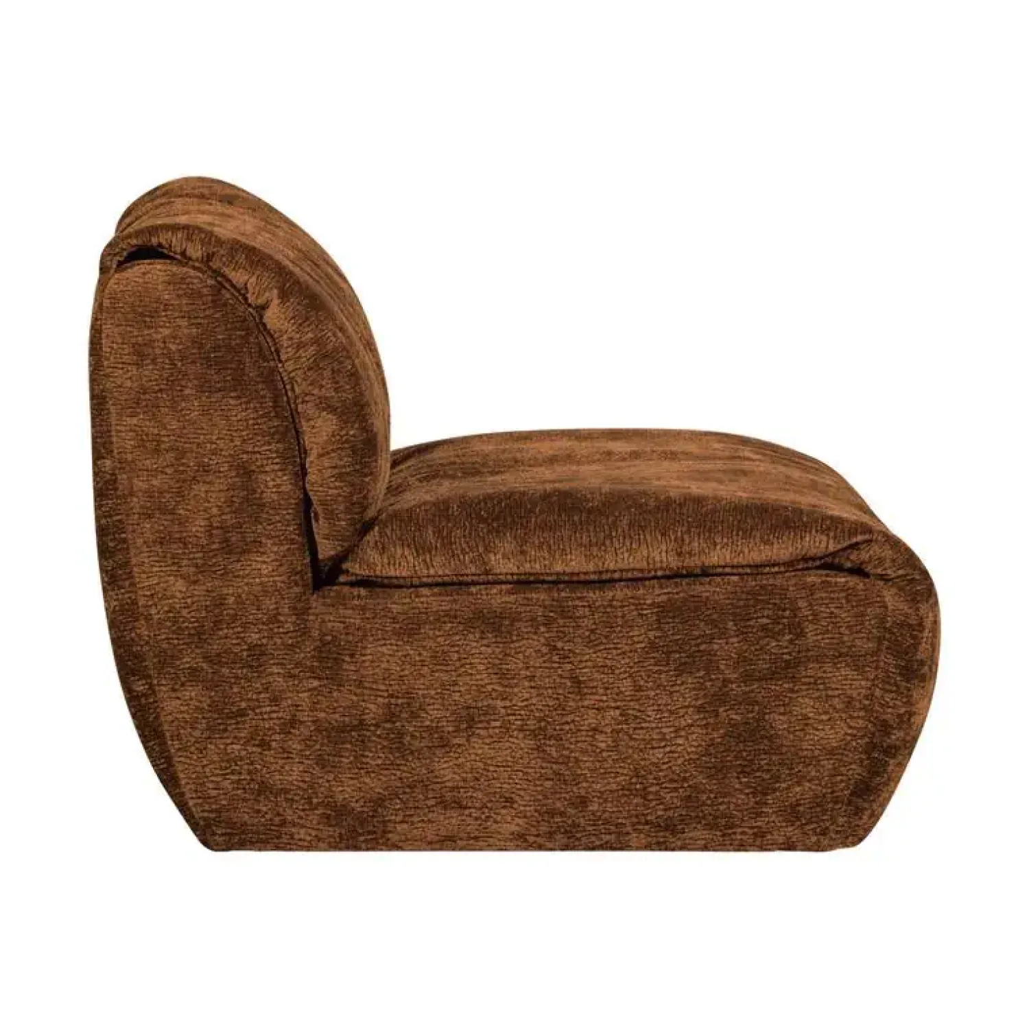 WOOOD Modulaire Banken|Baggy 1-zits element chenille middenbruin