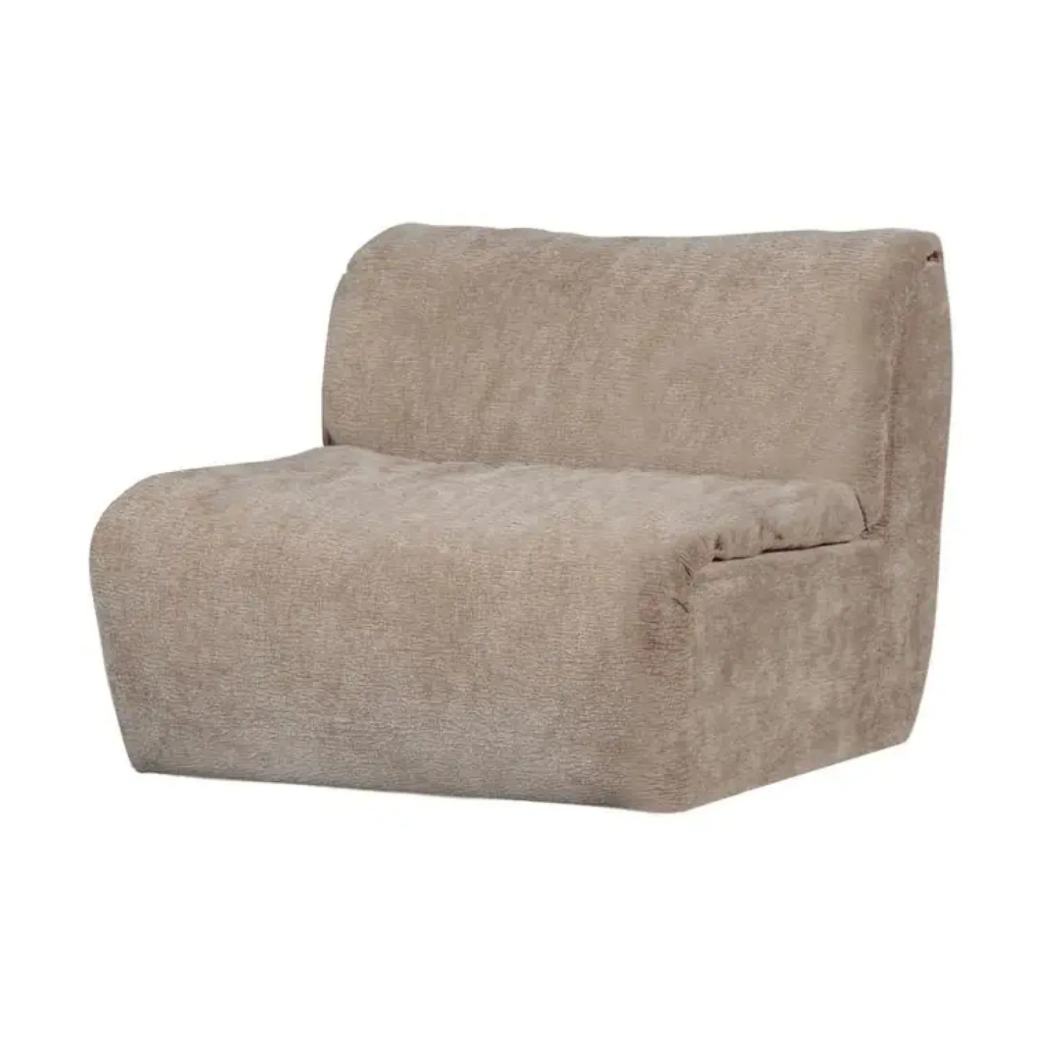 WOOOD Modulaire Banken|Baggy 1-zits element chenille zand