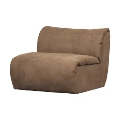WOOOD Modulaire Banken|Baggy 1-zits element geweven chenille bruin