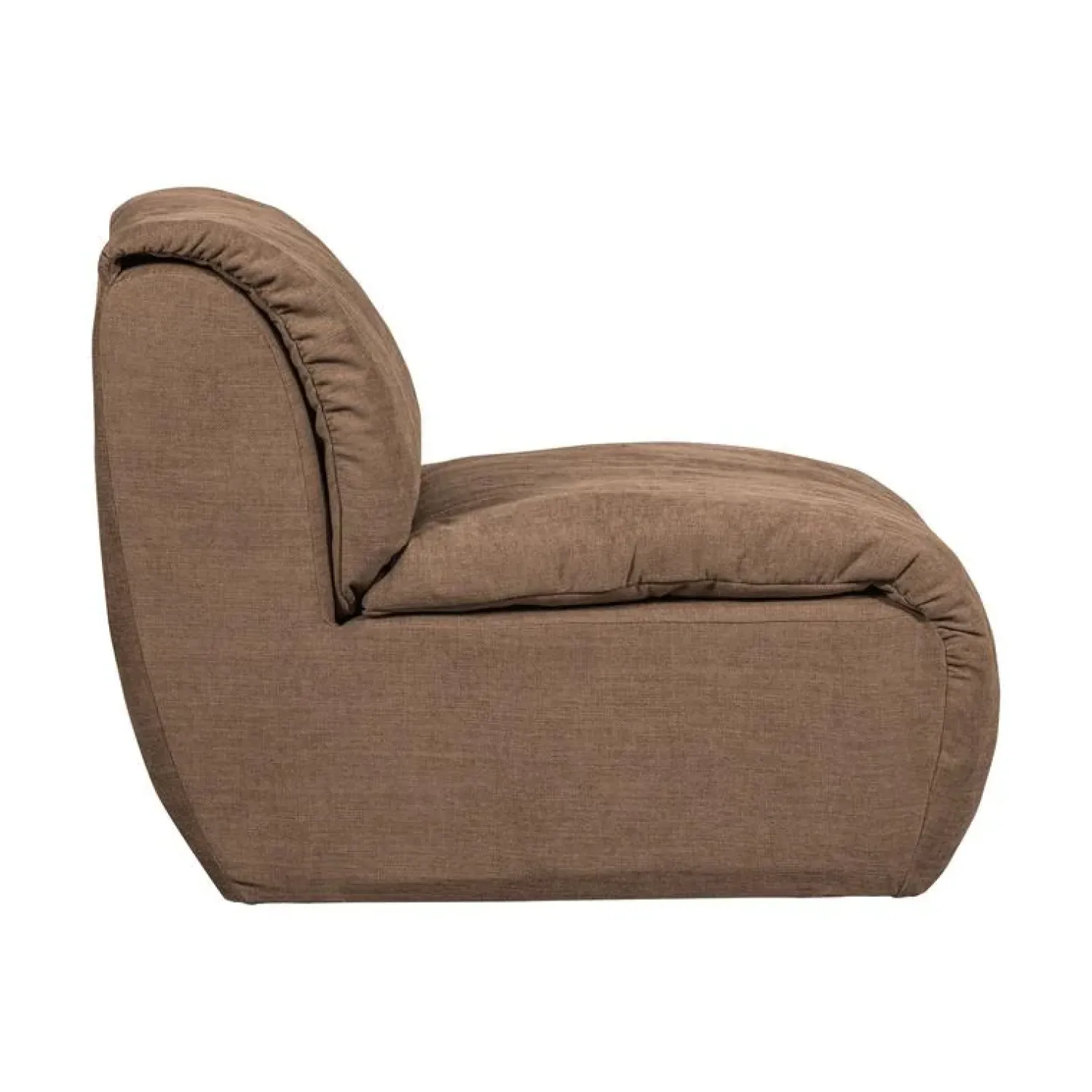 WOOOD Modulaire Banken|Baggy 1-zits element geweven chenille bruin